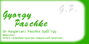 gyorgy paschke business card